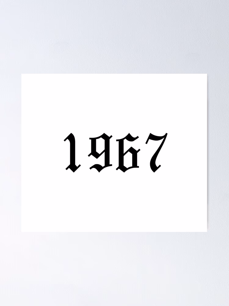 ¿Cómo se dice el número 1967 en inglés?