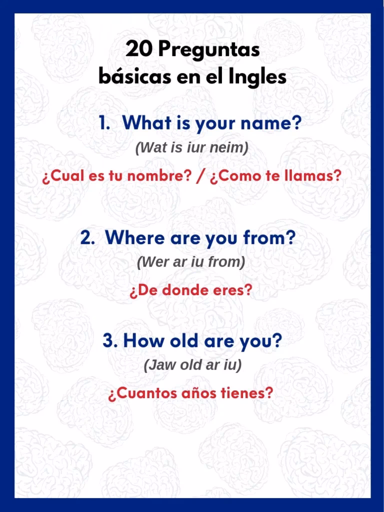 ¿Cómo se habla en inglés 20?