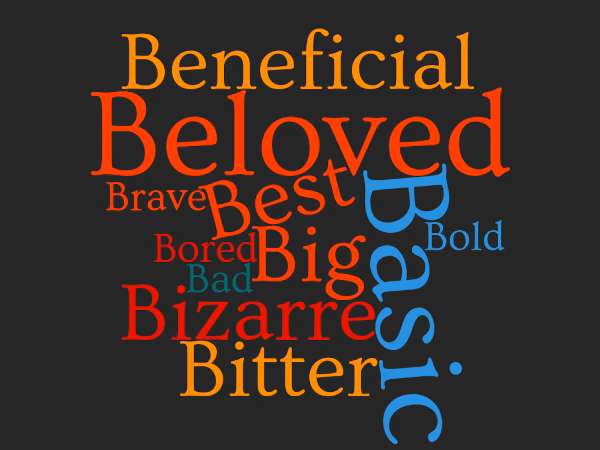 ¿Qué es un adjetivo b?