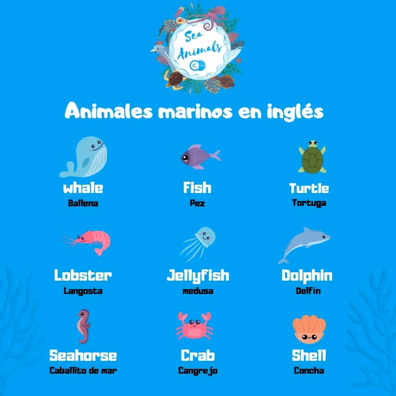 ¿Cuáles son los nombres de 10 animales acuáticos?