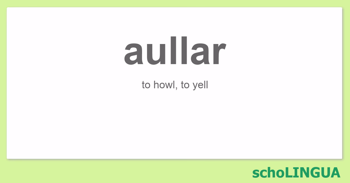 ¿Qué significa aullido en inglés?