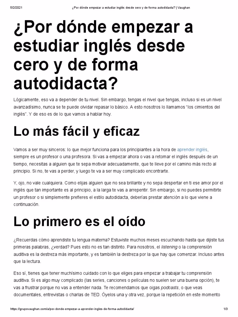 ¿Cómo ser autodidacta en inglés?