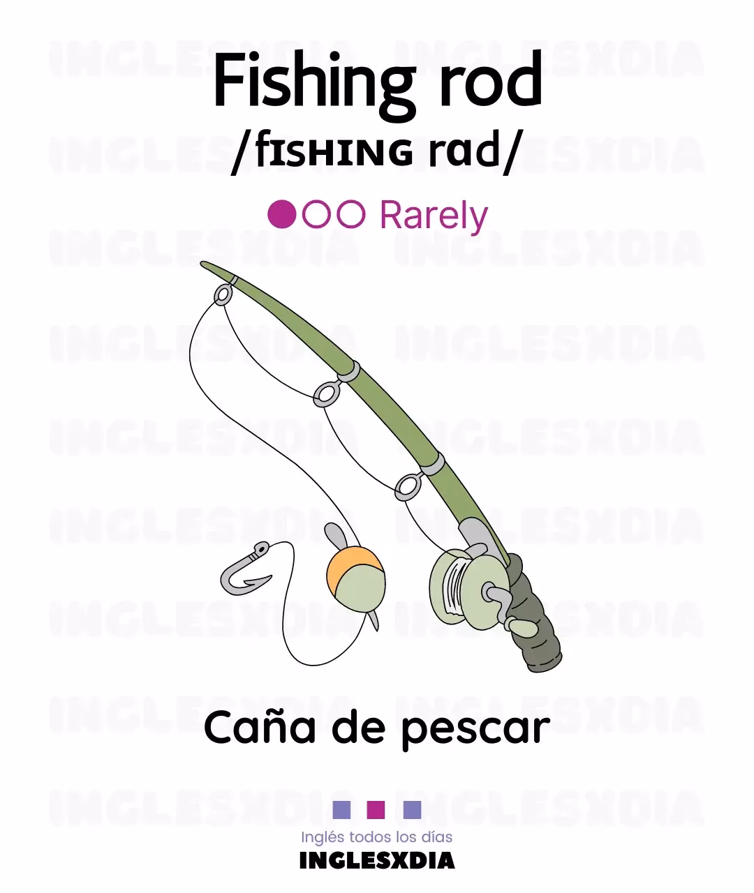 ¿Cómo se llama la caña para pescar?