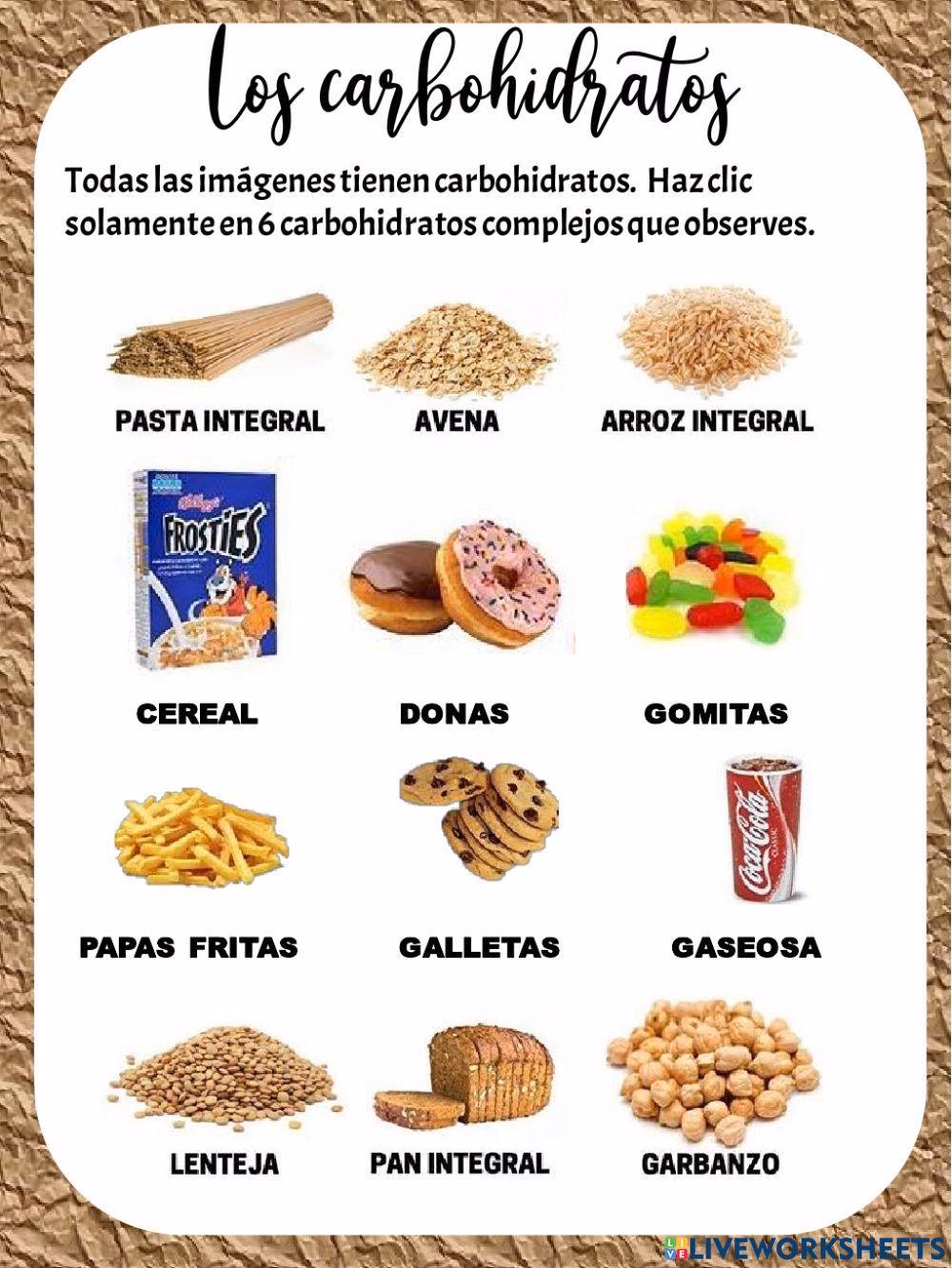 ¿Qué alimentos son llamados carbohidratos?