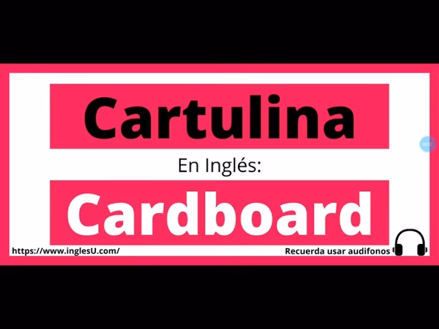 ¿Cómo se le dice a la cartulina?