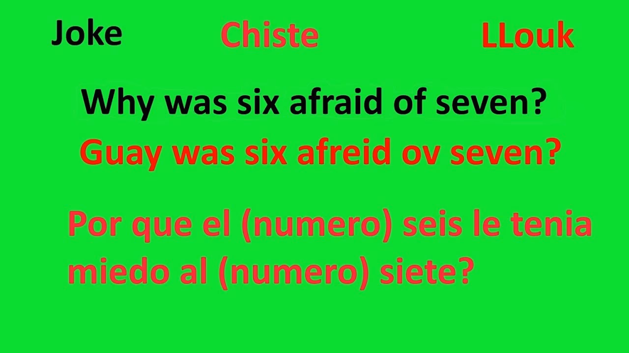 ¿Cómo se dice chiste en inglés en español?