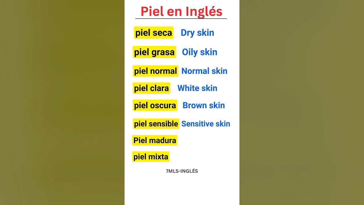 ¿Cómo se color la piel en inglés?