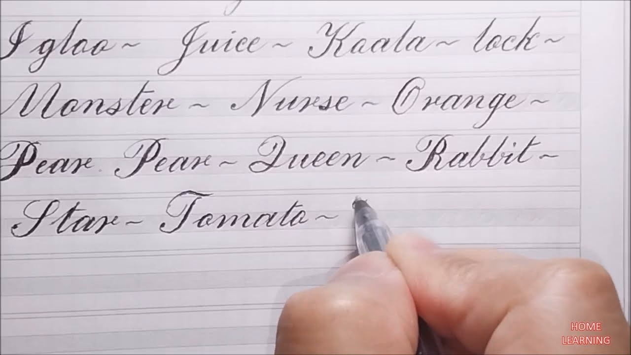 ¿Cómo se escribe letra cursiva en inglés?