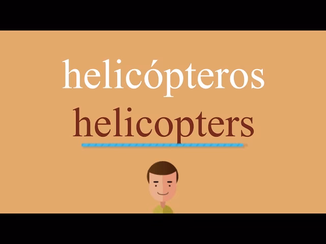 ¿Cómo se le dice helicóptero en inglés?