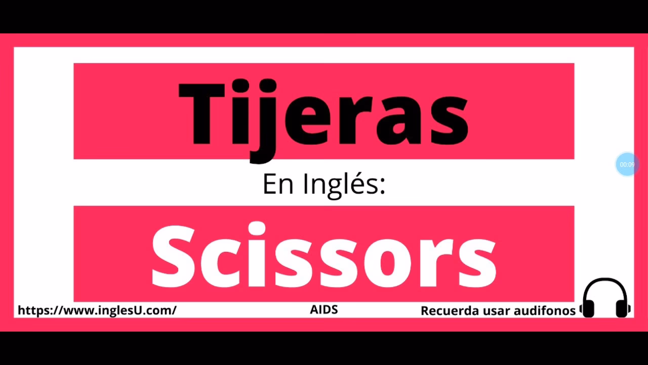 ¿Cómo se dice una tijera?