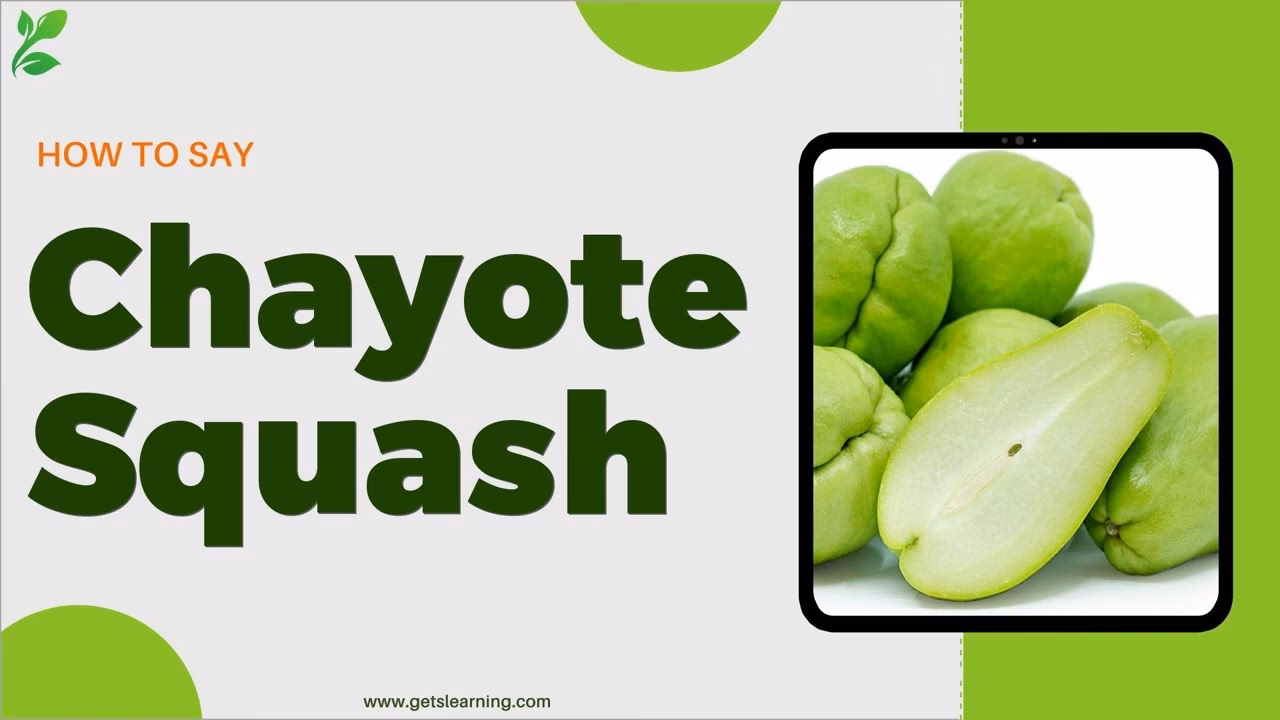 ¿Cómo se le llama al chayote en inglés?