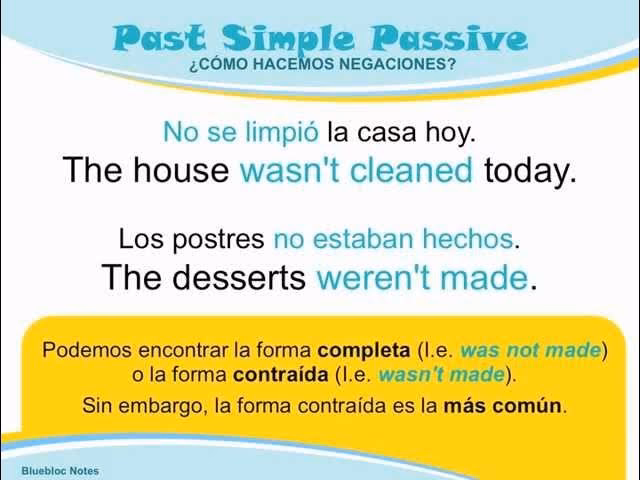 ¿La voz pasiva puede ser tiempo pasado?