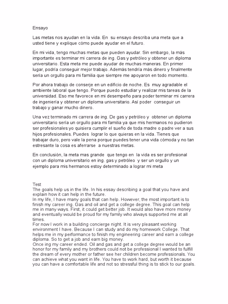 ¿Qué significa essay?