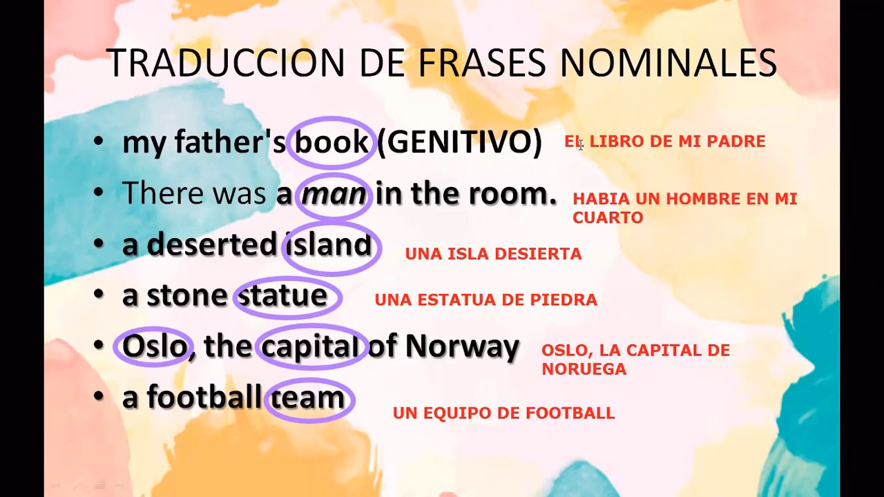 ¿Qué es una frase nominal en inglés?