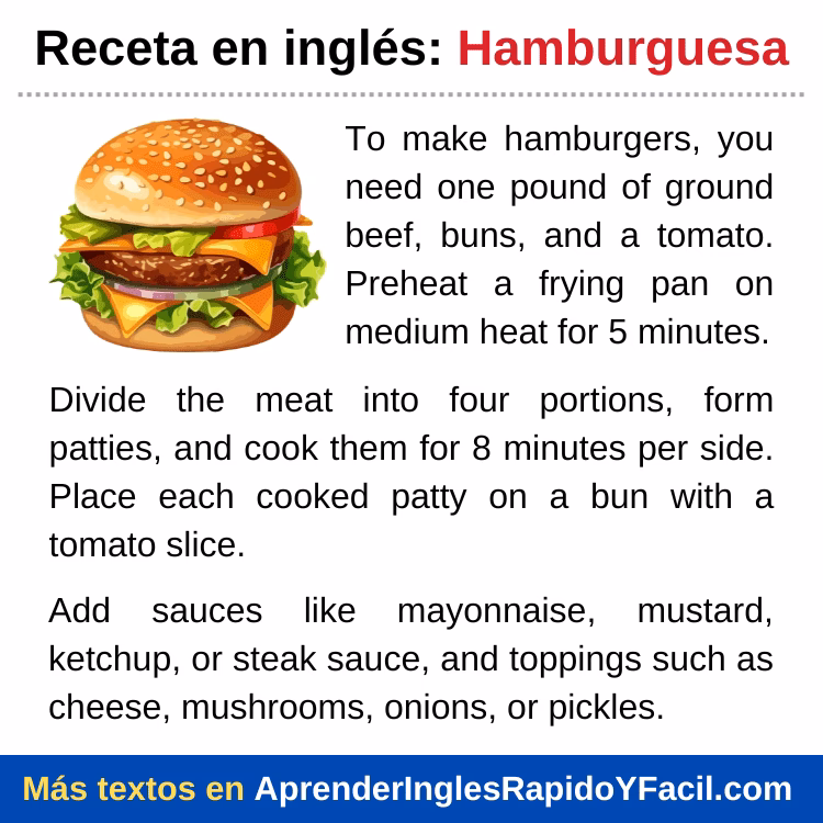 ¿Cómo hamburguesa en inglés?