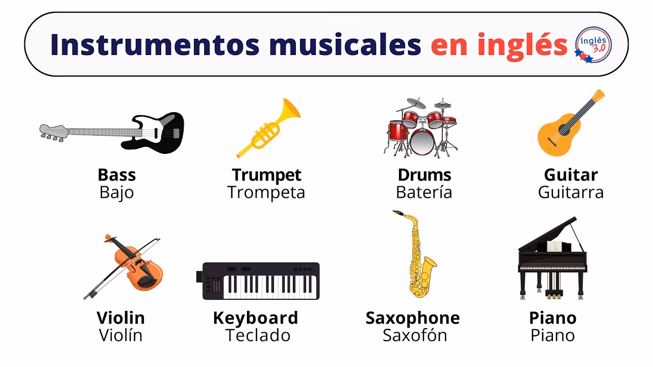 ¿Cómo se les dice a los instrumentos musicales?