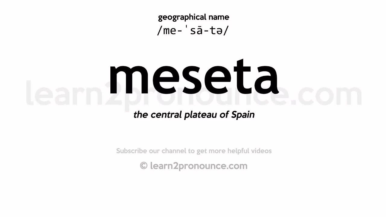 ¿Cómo se dice meseta?