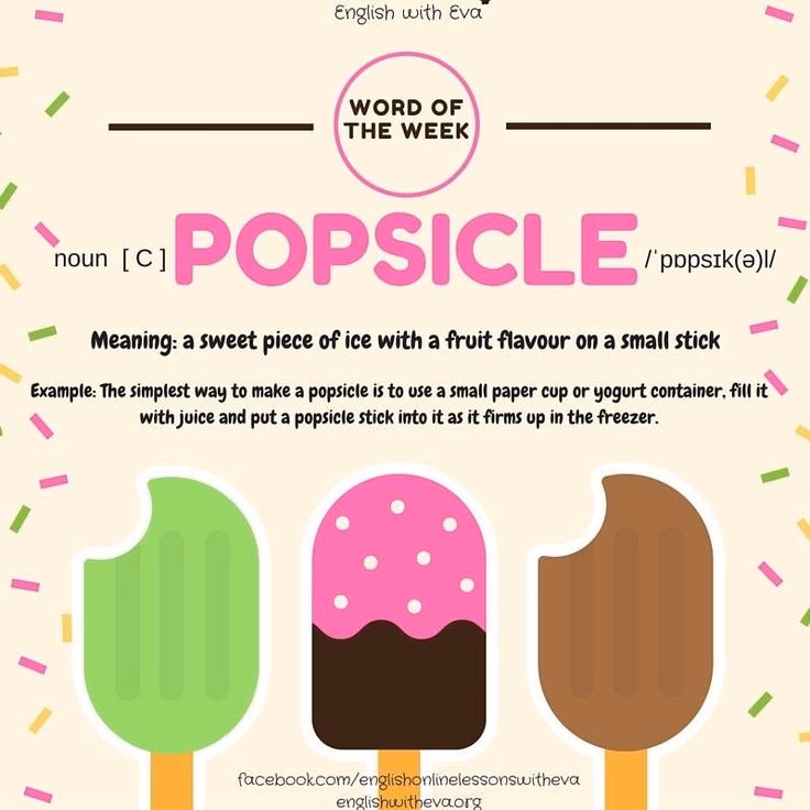 ¿Cómo se les dice a las paletas en inglés?