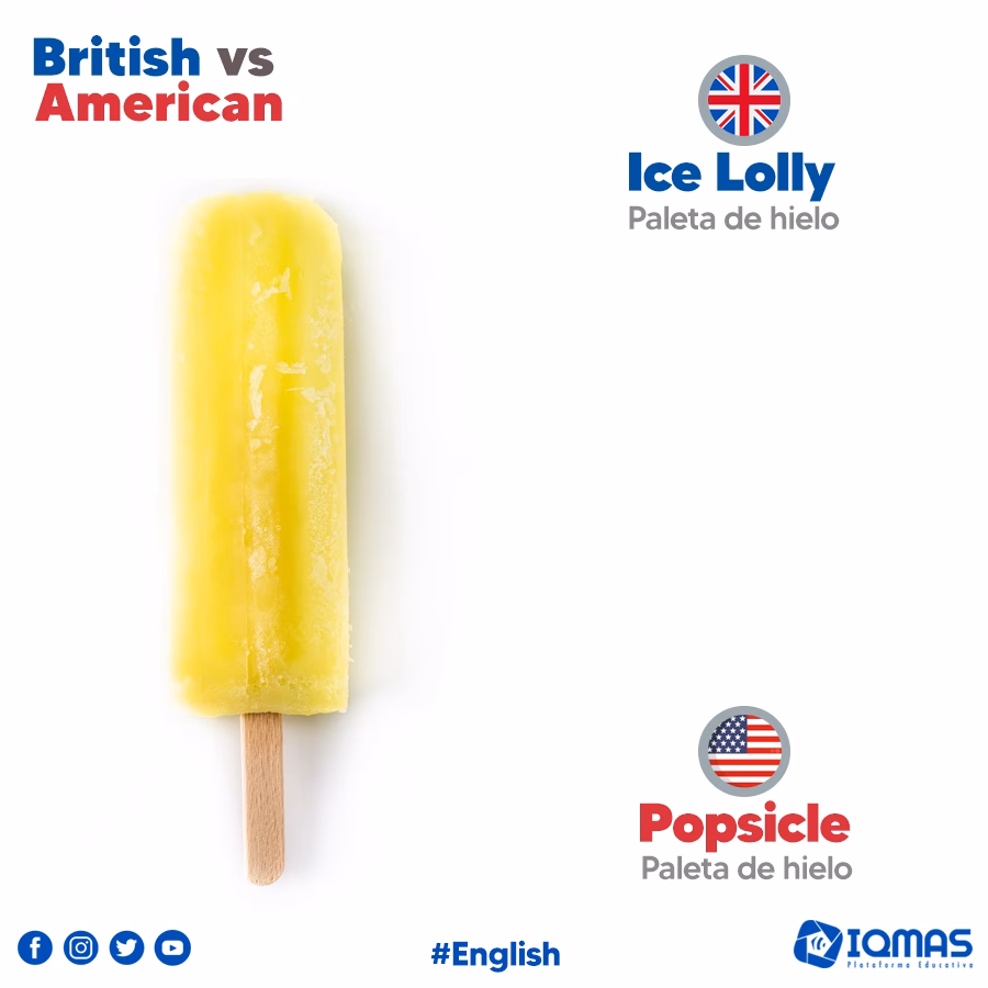 ¿Cómo se dice paleta en inglés de comer?
