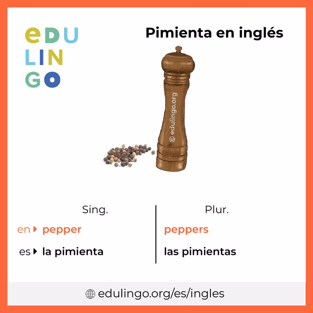 ¿Cómo diferenciar pimiento y pimienta en inglés?
