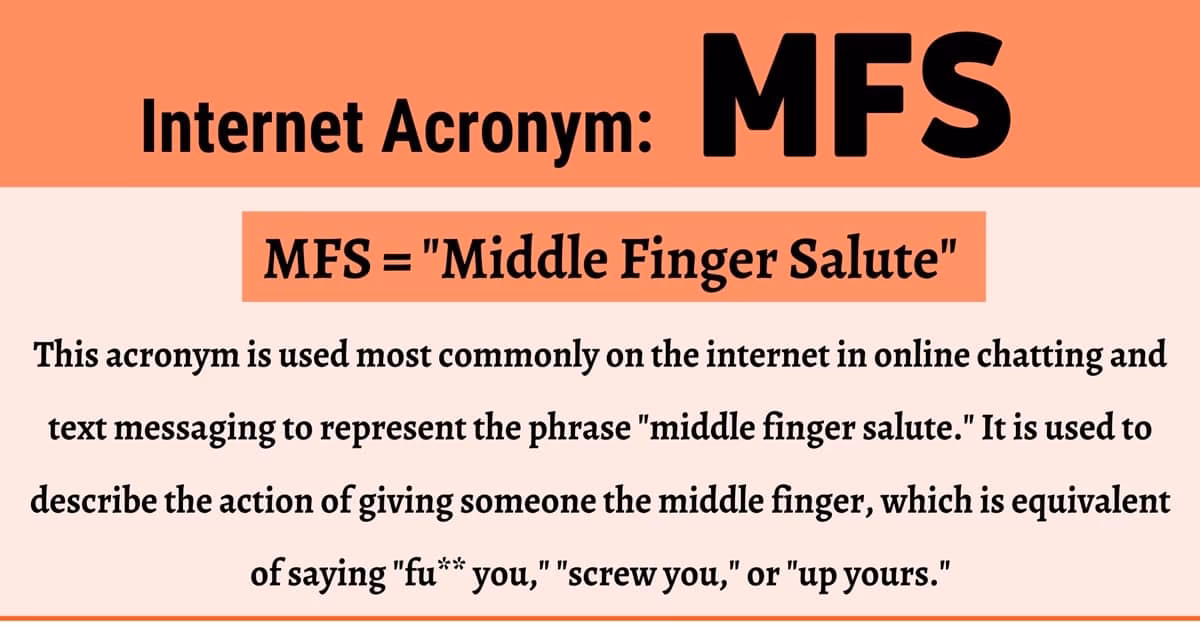 ¿Qué significa MFS?