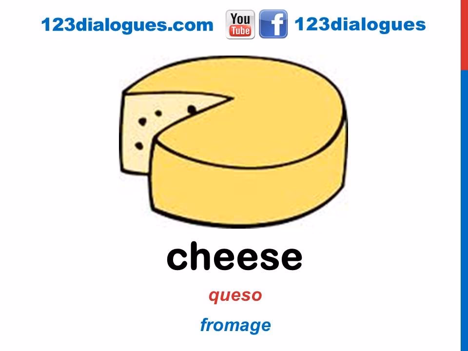 ¿Cómo se dice queso en Estados Unidos?