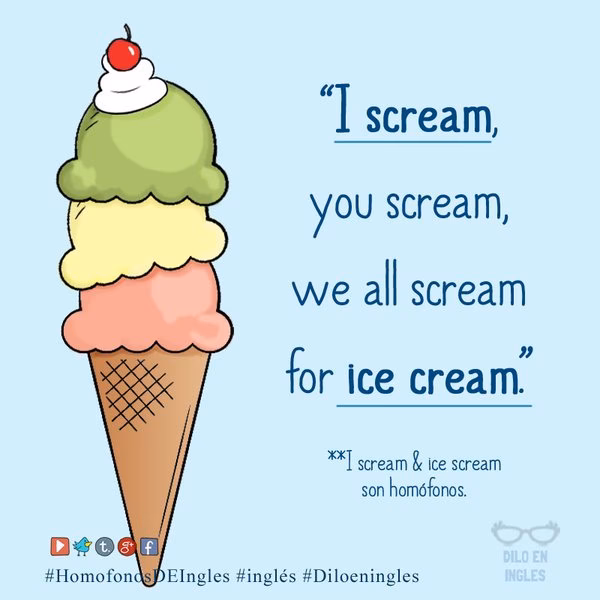 ¿Cómo se dice quiero un helado?