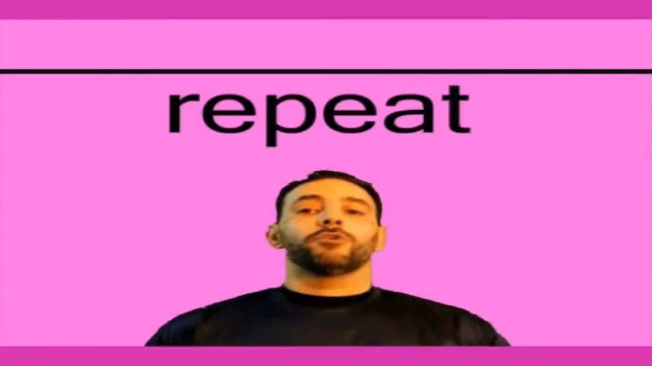 ¿Cómo se dice repetir algo?