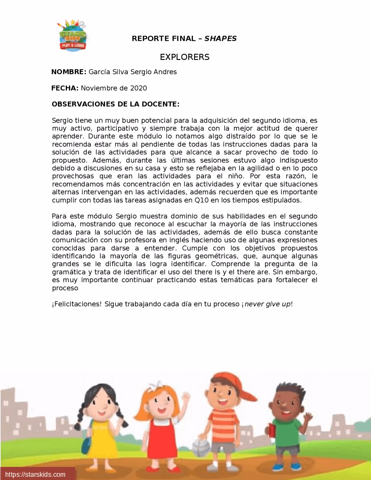 ¿Qué es un informe simple en inglés?