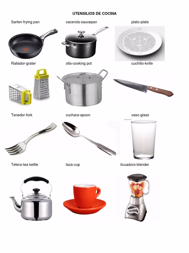 ¿Cómo se dice sartén de cocina?