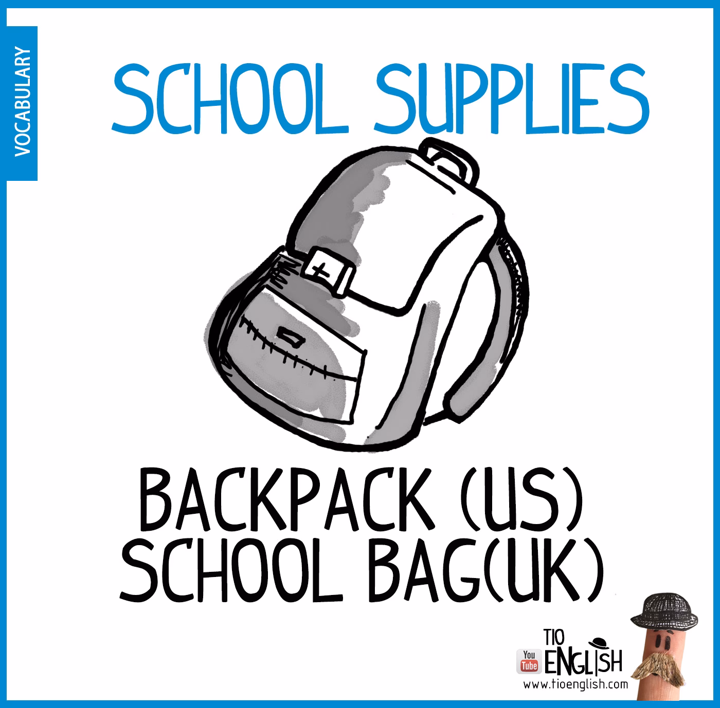 ¿Cómo se dice bolso en inglés de escuela?