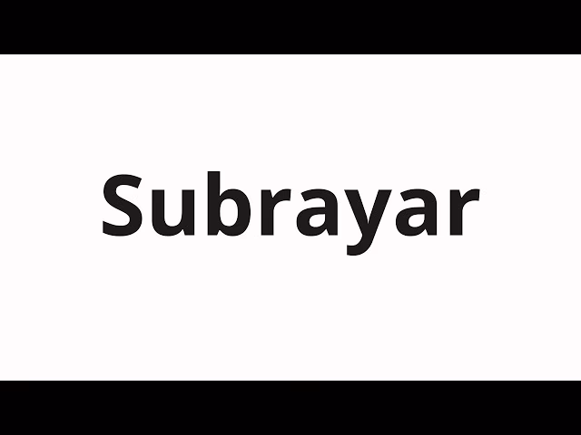 ¿Cómo se dice subrayar o subrayar?
