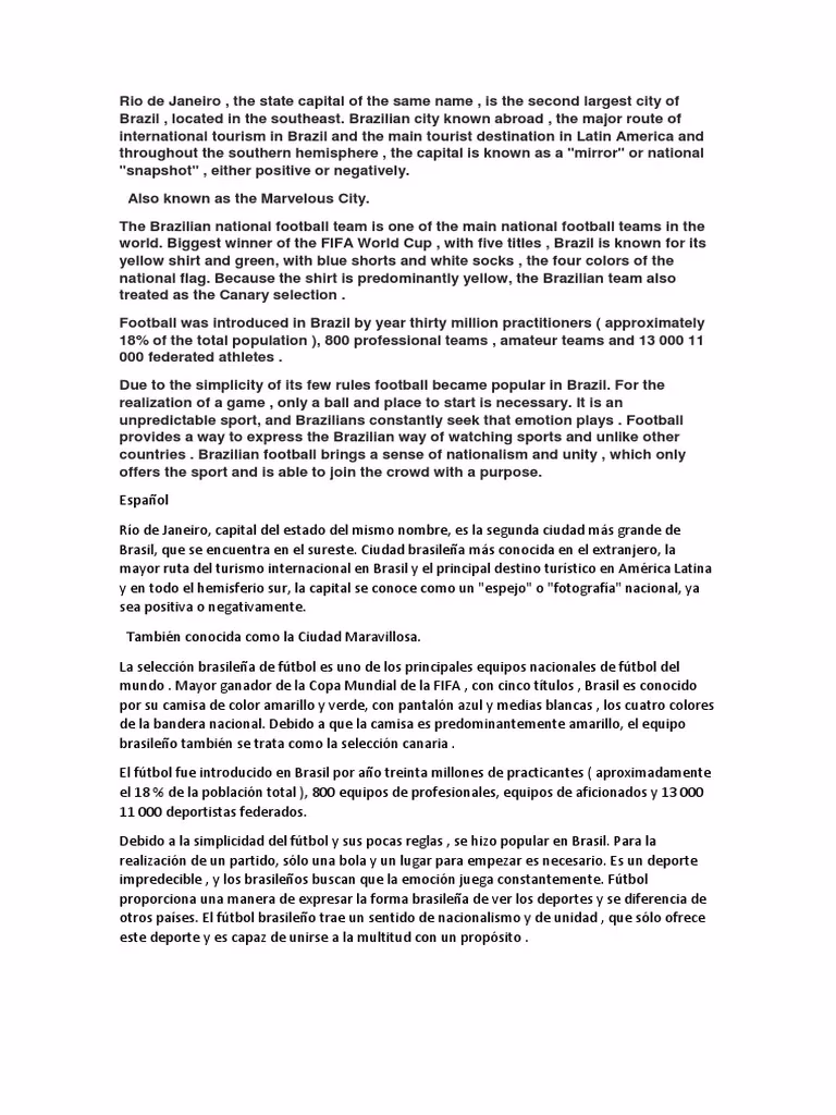 ¿Qué es el fútbol en 100 palabras en inglés?