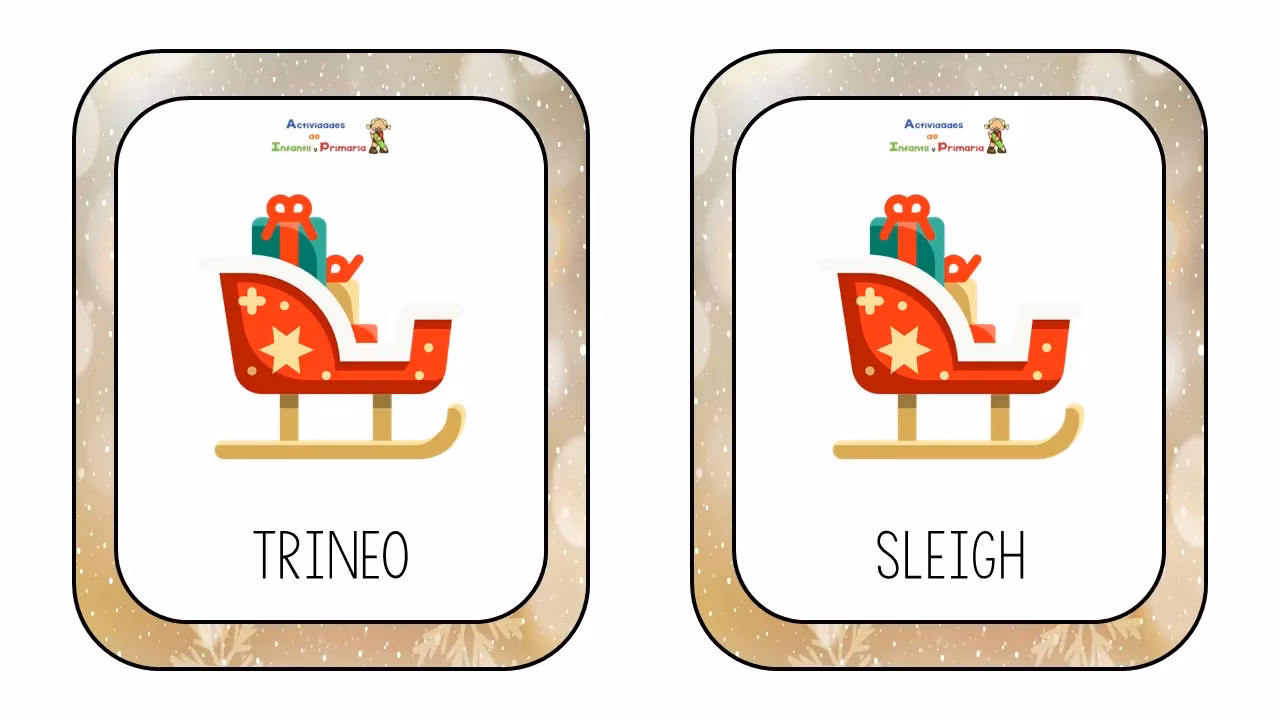 ¿Cómo se llama el trineo de Santa Claus en inglés?