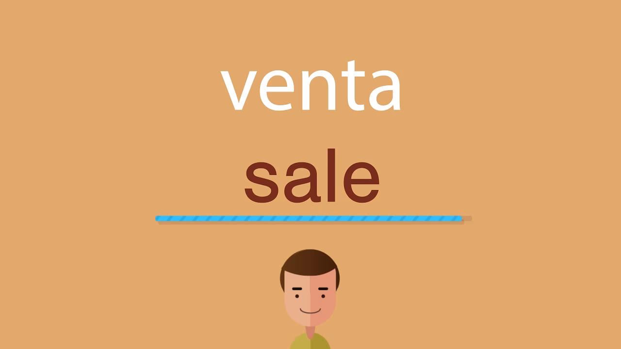 ¿Cómo se escribe venta en inglés y español?