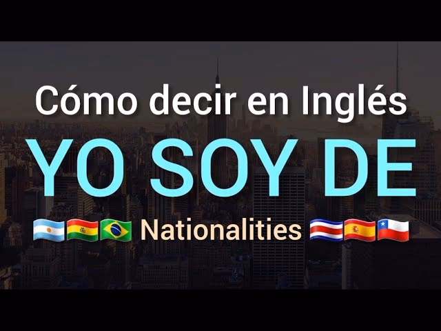 ¿Cómo se dice en inglés que soy argentino?